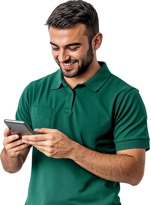 Cliente utilizando smartphone