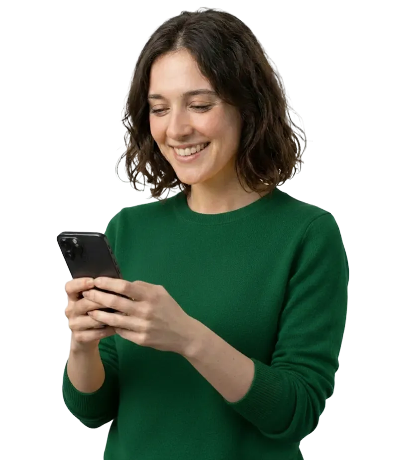 Cliente utilizando smartphone